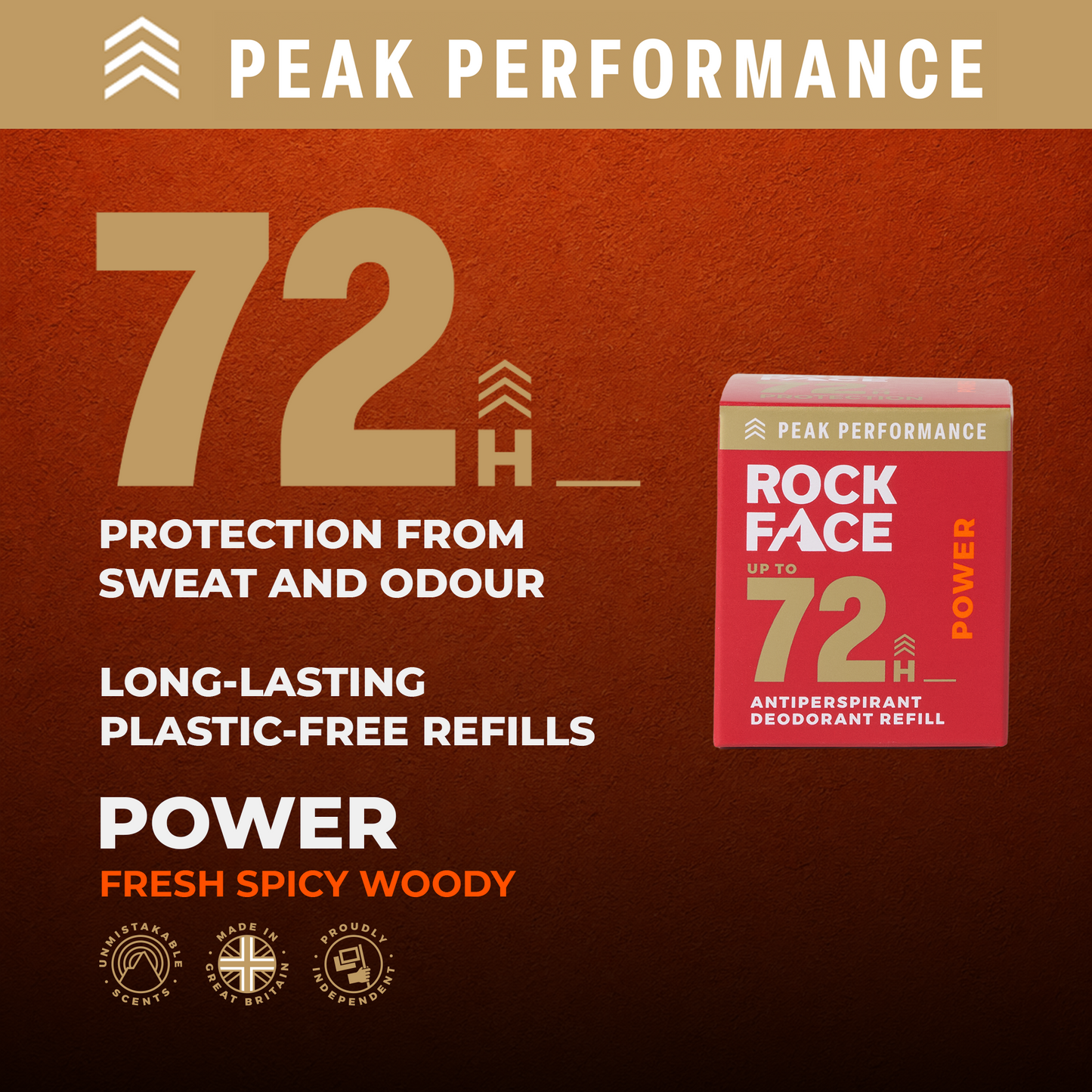 72hr Antiperspirant Refillable Deodorant - Power Scent