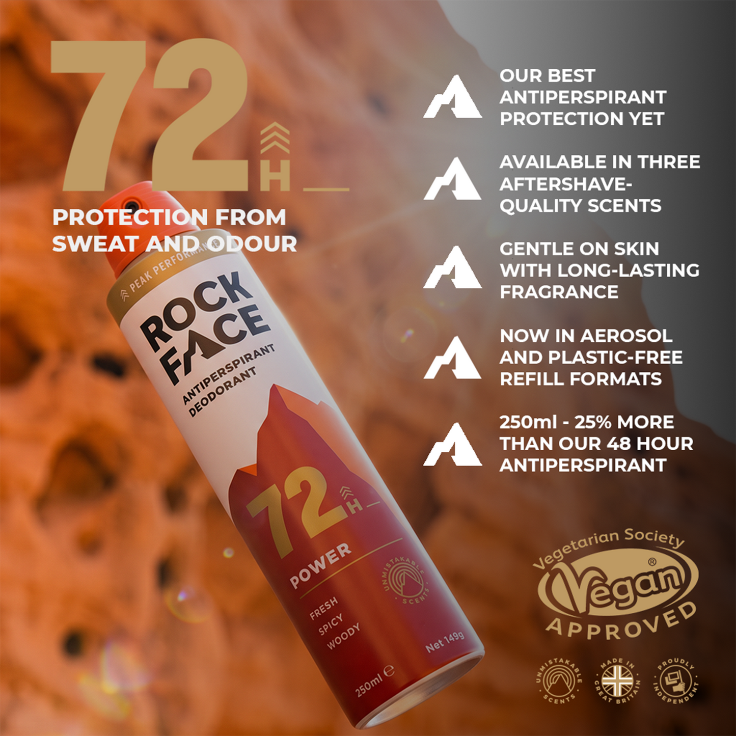 72hr Antiperspirant Deodorant Spray - Power Scent
