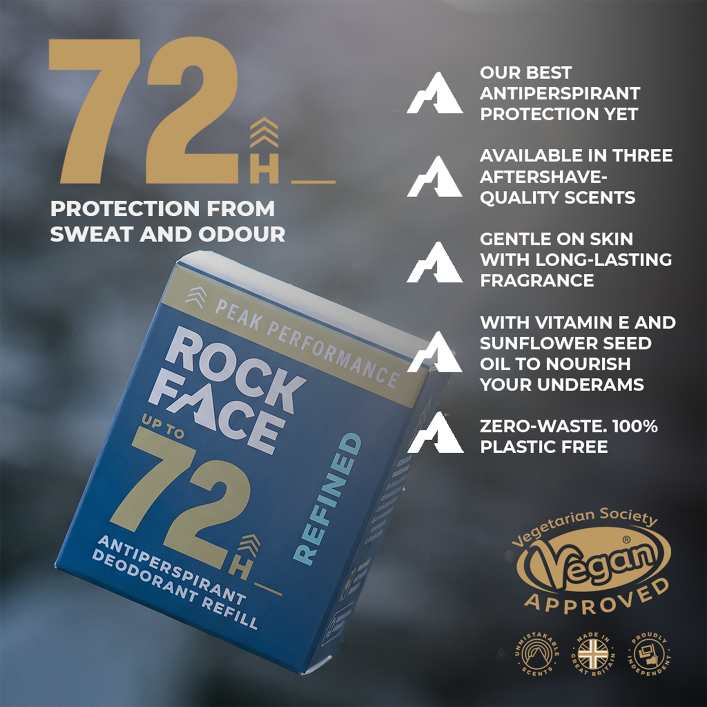 72hr Antiperspirant Refillable Deodorant - Refined Scent