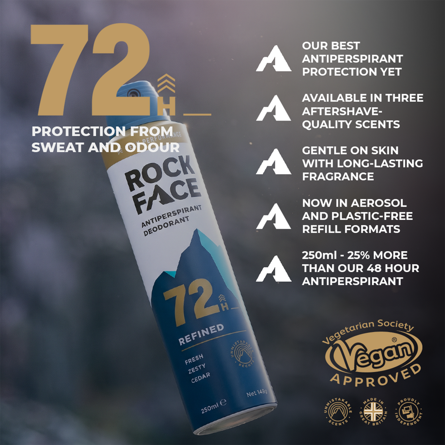 72hr Antiperspirant Deodorant Spray - Refined Scent